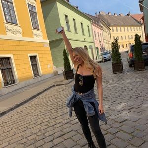 Brandy Melville Straight Neck Bodysuit